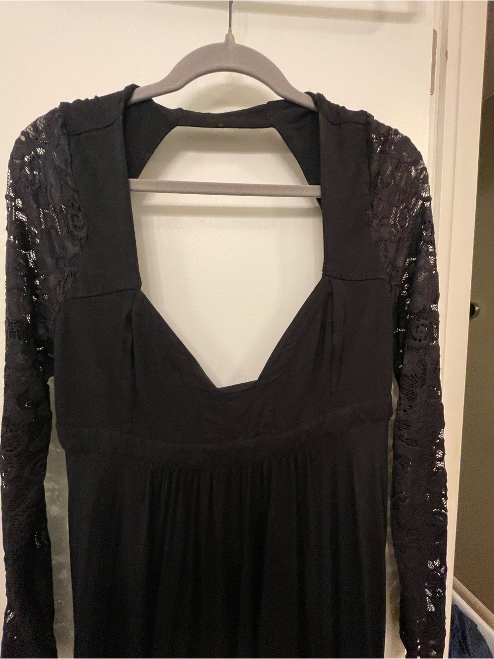 Anthropologie Black Lace Slip Dress - Picture 5 of 9